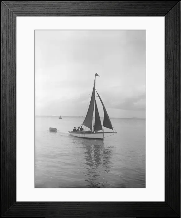 Framed Print : Cutter under sail, 1912. Creator: Kirk & Sons of Cowes Framed Print : Cutter under sail, 1912. Creator: Kirk & Sons of Cowes