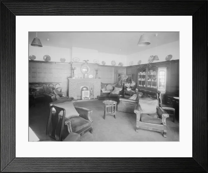 Framed Print : Interior, Gloster Hotel, Cowes, Isle of Wight, c1935. Creator: Kirk & Sons of Cowes Framed Print : Interior, Gloster Hotel, Cowes, Isle of Wight, c1935. Creator: Kirk & Sons of Cowes