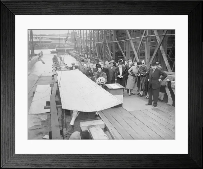 Framed Print : J. S. White laying the keel of the Brazilian destroyer Javary, 30th March 1938 Framed Print : J. S. White laying the keel of the Brazilian destroyer Javary, 30th March 1938