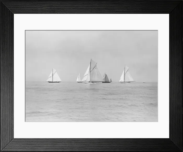 Framed Print : Start of Cowes to Weymouth Race, August 1913. Creator: Kirk & Sons of Cowes Framed Print : Start of Cowes to Weymouth Race, August 1913. Creator: Kirk & Sons of Cowes