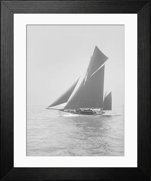 Framed Print : Yawl sailling close-hauled, 1914. Creator: Kirk & Sons of Cowes Framed Print : Yawl sailling close-hauled, 1914. Creator: Kirk & Sons of Cowes