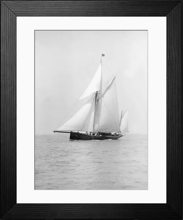 Framed Print : The yawl Adelaide under sail, 1913. Creator: Kirk & Sons of Cowes Framed Print : The yawl Adelaide under sail, 1913. Creator: Kirk & Sons of Cowes