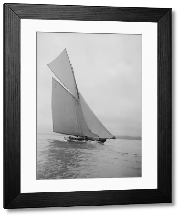 Framed Print : The 45 ton cutter Camellia sailing close-hauled, 1911. Creator: Kirk & Sons of Cowes Framed Print : The 45 ton cutter Camellia sailing close-hauled, 1911. Creator: Kirk & Sons of Cowes