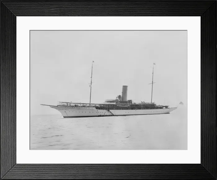 Framed Print : Steam yacht at anchor. Creator: Kirk & Sons of Cowes Framed Print : Steam yacht at anchor. Creator: Kirk & Sons of Cowes