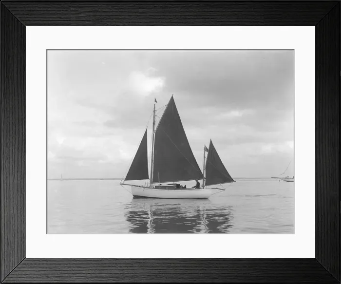 Framed Print : The 4 ton yawl Mandy under sail, 1922. Creator: Kirk & Sons of Cowes Framed Print : The 4 ton yawl Mandy under sail, 1922. Creator: Kirk & Sons of Cowes