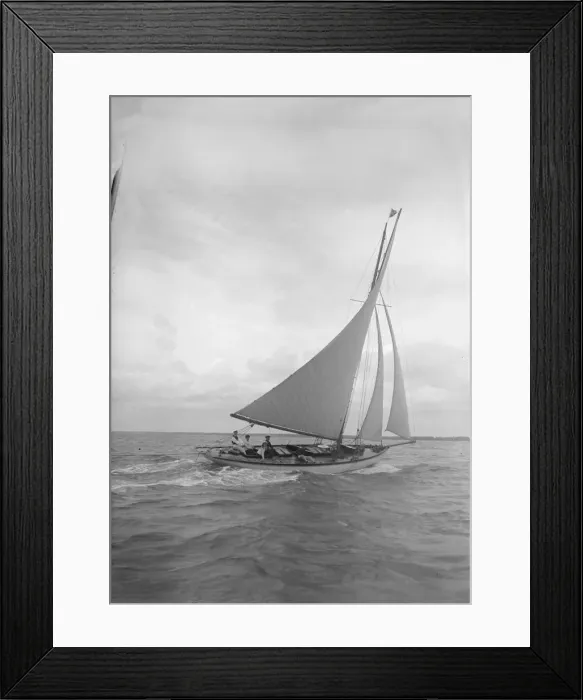 Framed Print : The cutter Nanette sailing close-hauled, 1911. Creator: Kirk & Sons of Cowes Framed Print : The cutter Nanette sailing close-hauled, 1911. Creator: Kirk & Sons of Cowes