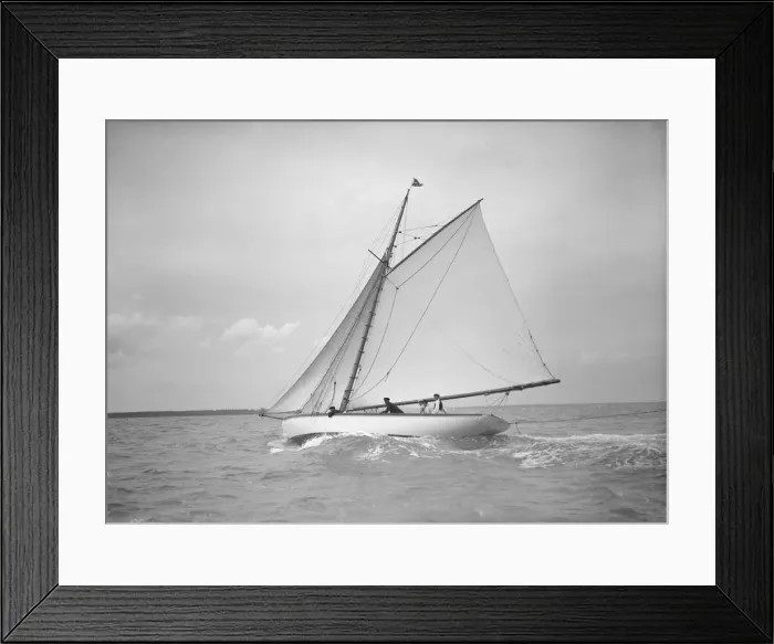 Framed Print : The cutter Nanette sailing close-hauled, 1911. Creator: Kirk & Sons of Cowes Framed Print : The cutter Nanette sailing close-hauled, 1911. Creator: Kirk & Sons of Cowes