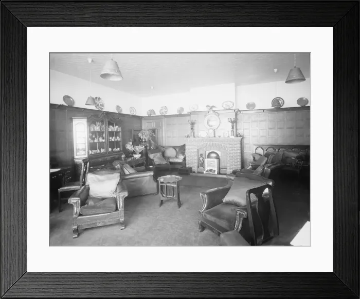 Framed Print : Interior, Gloster Hotel, Cowes, Isle of Wight, c1935. Creator: Kirk & Sons of Cowes Framed Print : Interior, Gloster Hotel, Cowes, Isle of Wight, c1935. Creator: Kirk & Sons of Cowes