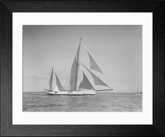 Framed Print : The ketch Corisande under sail, 1911. Creator: Kirk & Sons of Cowes