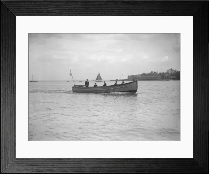 Framed Print : Mitcham motor launch Border Pride No3 under way, 1912. Creator: Kirk & Sons of Cowes Framed Print : Mitcham motor launch Border Pride No3 under way, 1912. Creator: Kirk & Sons of Cowes