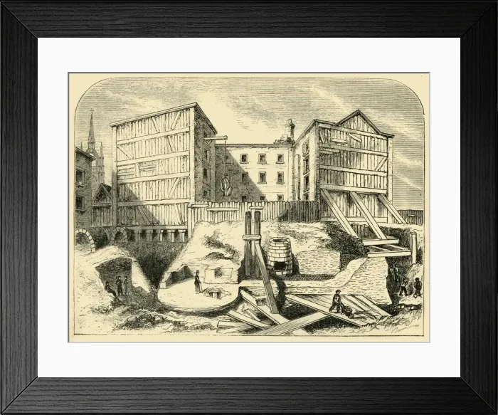 Framed Print : Roman Remains Found in Billingsgate, (c1872). Creator: Unknown Framed Print : Roman Remains Found in Billingsgate, (c1872). Creator: Unknown