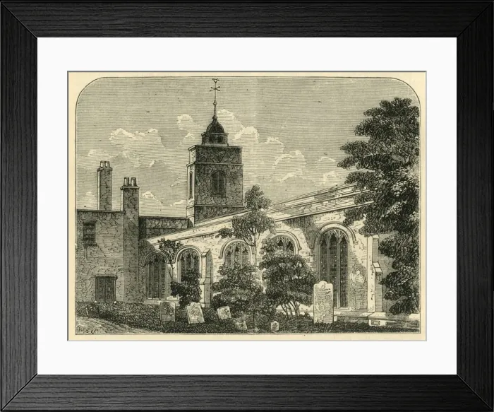 Framed Print : The Church of Allhallows, Barking, in 1750, (c1872). Creator: Unknown Framed Print : The Church of Allhallows, Barking, in 1750, (c1872). Creator: Unknown