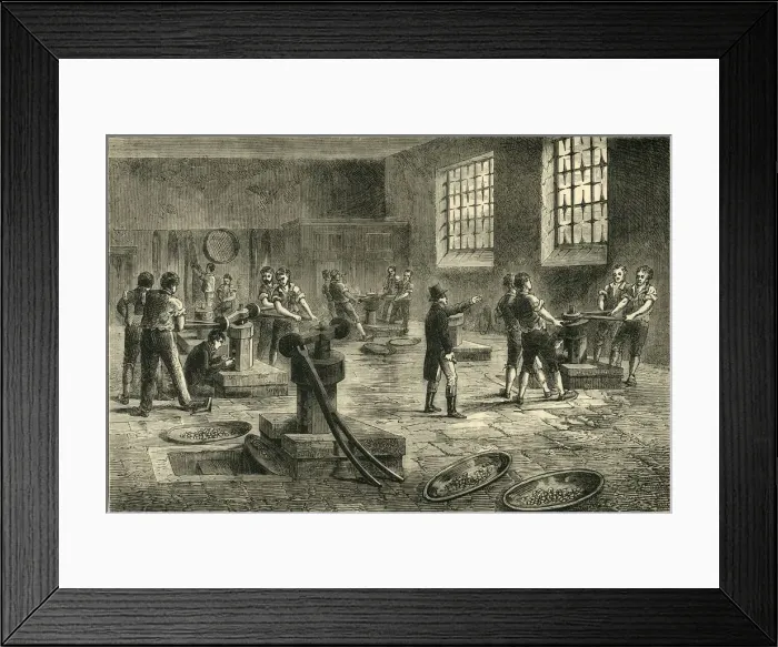 Framed Print : Interior of the Mint, c1872. Creator: Unknown Framed Print : Interior of the Mint, c1872. Creator: Unknown