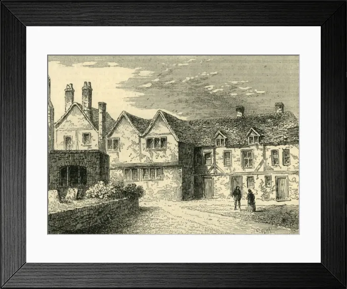 Framed Print : St. Katherines Hospital - The Brothers Houses in 1781, (c1872). Creator: Unknown Framed Print : St. Katherines Hospital - The Brothers Houses in 1781, (c1872). Creator: Unknown