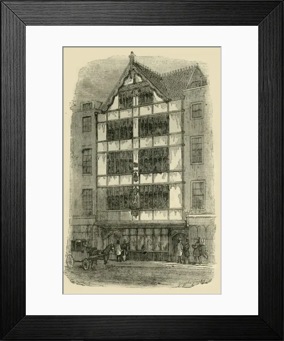 Framed Print : Street Front of Crosby Hall, c1872. Creator: Unknown Framed Print : Street Front of Crosby Hall, c1872. Creator: Unknown