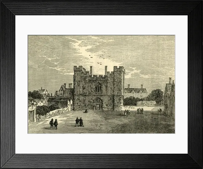 Framed Print : The Monastery of St. John of Jerusalem, Clerkenwell - The Gate from the West, (c1872) Framed Print : The Monastery of St. John of Jerusalem, Clerkenwell - The Gate from the West, (c1872)