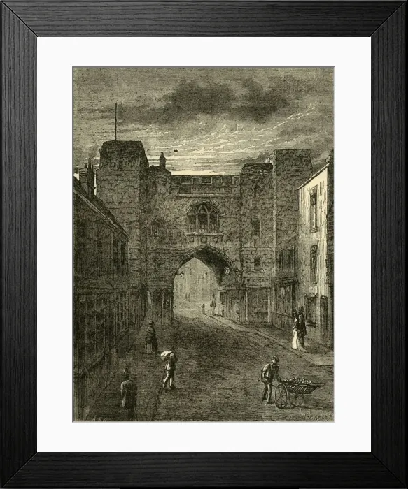 Framed Print : St. Johns Gate, Clerkenwell, c1872. Creator: Unknown Framed Print : St. Johns Gate, Clerkenwell, c1872. Creator: Unknown