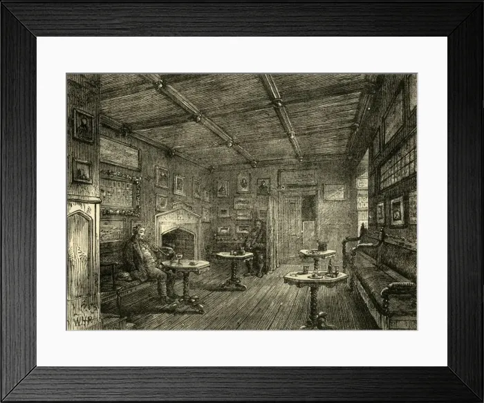 Framed Print : Coffee Room at St. Johns Gate, (c1872). Creator: Unknown Framed Print : Coffee Room at St. Johns Gate, (c1872). Creator: Unknown
