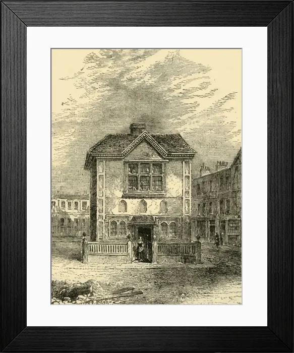 Framed Print : Hickss Hall (about 1750), (c1872). Creator: Unknown Framed Print : Hickss Hall (about 1750), (c1872). Creator: Unknown