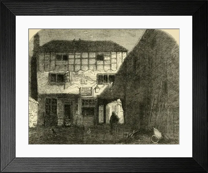 Framed Print : The Old Red Lion, from the Front, c1872. Creator: Unknown Framed Print : The Old Red Lion, from the Front, c1872. Creator: Unknown