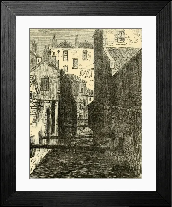 Framed Print : The Fleet Ditch, from the Red Lion. (c1872). Creator: Unknown