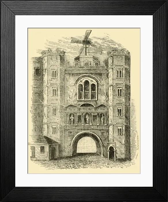 Framed Print : Old Newgate, c1760, (c1872). Creator: Unknown Framed Print : Old Newgate, c1760, (c1872). Creator: Unknown