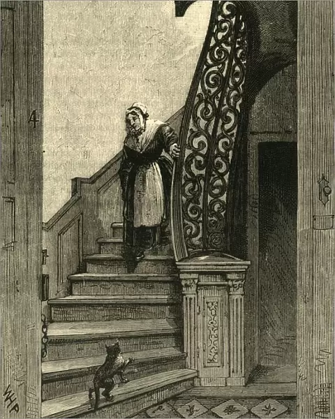 Staircase in Southampton House, c1872. Creator: Unknown