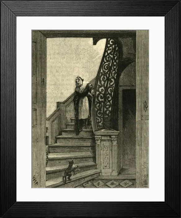 Framed Print : Staircase in Southampton House, c1872. Creator: Unknown Framed Print : Staircase in Southampton House, c1872. Creator: Unknown