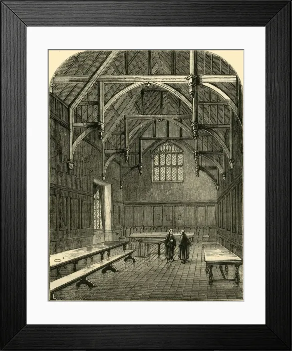 Framed Print : The Hall of Grays Inn, c1872. Creator: Unknown