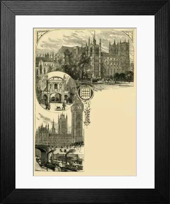 Framed Print : London. Westminster and the Western Suburbs, (1881). Creator: Unknown Framed Print : London. Westminster and the Western Suburbs, (1881). Creator: Unknown