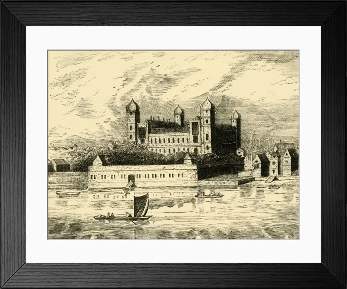 Framed Print : Suffolk House. After Hollar. (1881). Creator: Unknown Framed Print : Suffolk House. After Hollar. (1881). Creator: Unknown