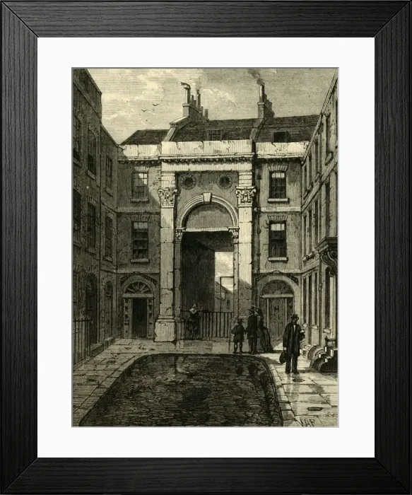 Framed Print : Essex Water Gate, Essex Street, Strand, (1881). Creator: Unknown Framed Print : Essex Water Gate, Essex Street, Strand, (1881). Creator: Unknown