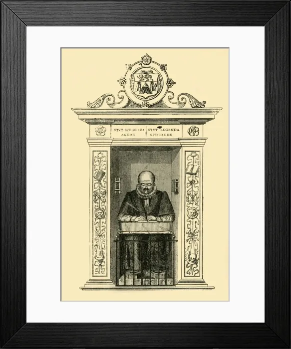 Framed Print : Stows Monument in St. Andrew Undershaft, (c1872). Creator: Unknown Framed Print : Stows Monument in St. Andrew Undershaft, (c1872). Creator: Unknown