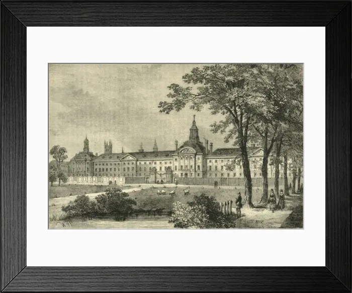 Framed Print : Old Bethlehem Hospital, Moorfields about 1750, (c1872). Creator: Unknown Framed Print : Old Bethlehem Hospital, Moorfields about 1750, (c1872). Creator: Unknown