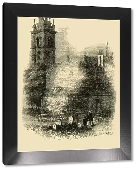 St. Giless, Cripplegate, Showing the Old Wall, c1872. Creator: Unknown