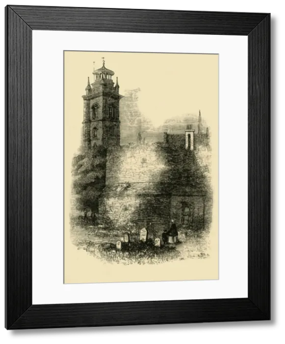 Framed Print : St. Giless, Cripplegate, Showing the Old Wall, c1872. Creator: Unknown Framed Print : St. Giless, Cripplegate, Showing the Old Wall, c1872. Creator: Unknown