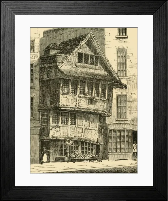 Framed Print : The Old Fountain, in the Minories, (1798, (c1872). Creator: Unknown Framed Print : The Old Fountain, in the Minories, (1798, (c1872). Creator: Unknown