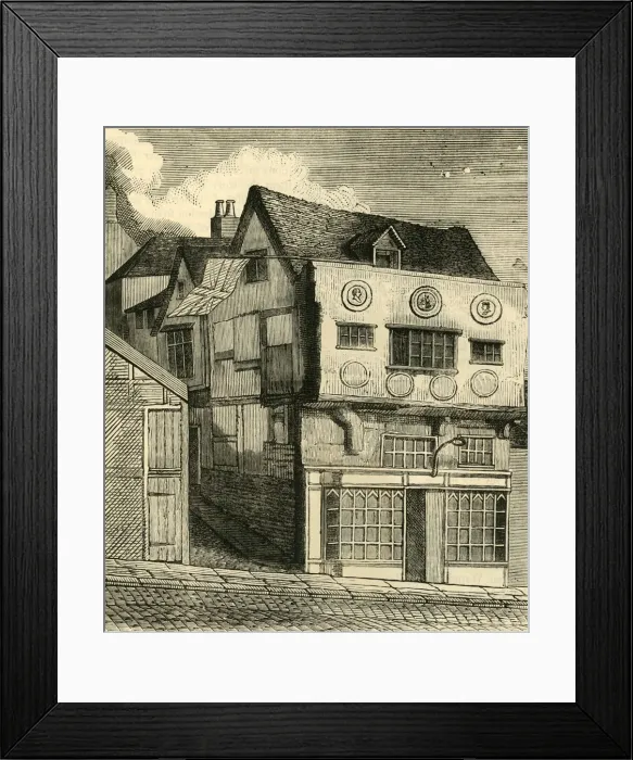Framed Print : An Old House on Little Tower Hill, c1792, (c1872). Creator: Unknown Framed Print : An Old House on Little Tower Hill, c1792, (c1872). Creator: Unknown