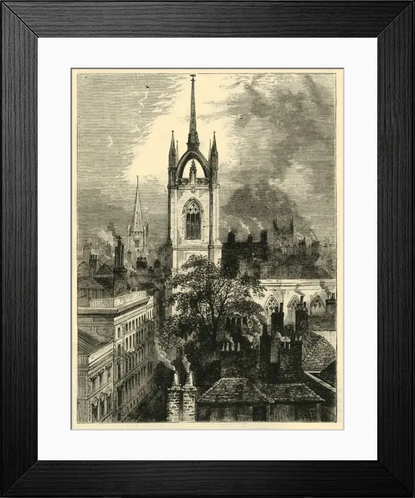 Framed Print : St. Dunstan s-in-the-East, c1872. Creator: Unknown Framed Print : St. Dunstan s-in-the-East, c1872. Creator: Unknown