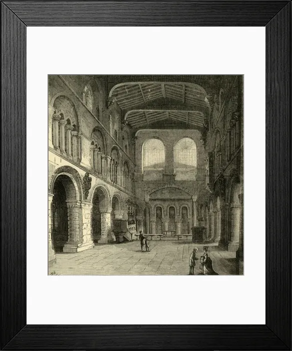 Framed Print : Interior of St. Bartholomew-The-Great, c1872. Creator: Unknown Framed Print : Interior of St. Bartholomew-The-Great, c1872. Creator: Unknown