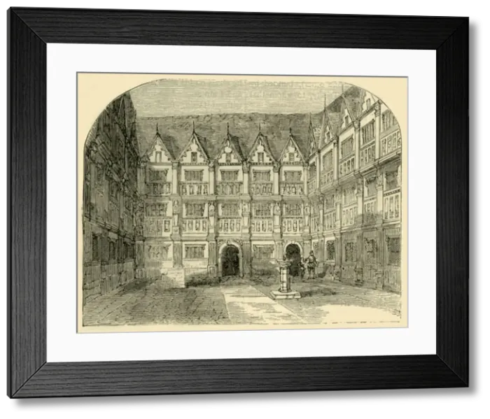Framed Print : Sir Thomas Greshams House in Bishopsgate Street, (c1872). Creator: Unknown Framed Print : Sir Thomas Greshams House in Bishopsgate Street, (c1872). Creator: Unknown