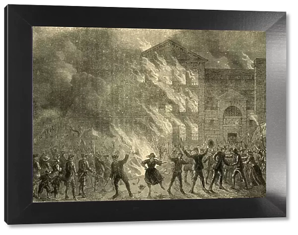 Burning of Newgate, 1780, (c1872). Creator: Unknown