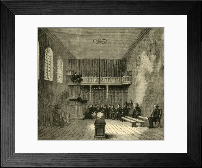 Framed Print : The Chapel in Newgate, c1872. Creator: Unknown Framed Print : The Chapel in Newgate, c1872. Creator: Unknown