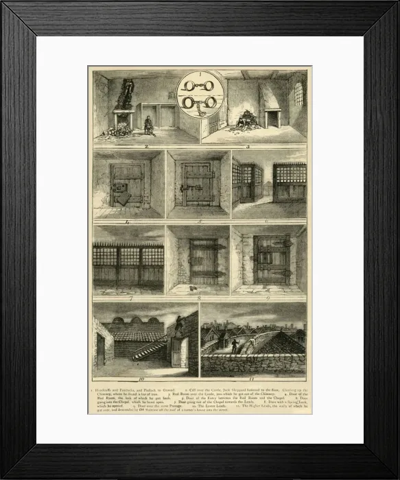 Framed Print : Jack Sheppards Escapes, (c1872). Creator: Unknown Framed Print : Jack Sheppards Escapes, (c1872). Creator: Unknown