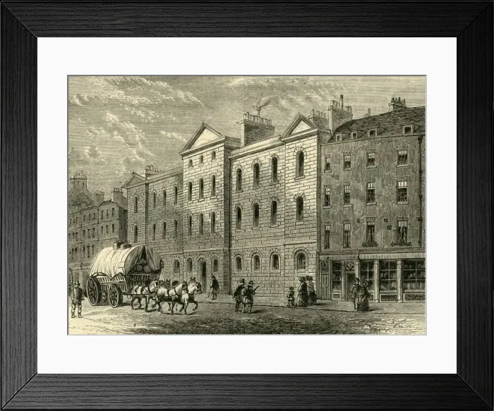 Framed Print : Giltspur Street Compter, 1840, (c1872). Creator: Unknown Framed Print : Giltspur Street Compter, 1840, (c1872). Creator: Unknown