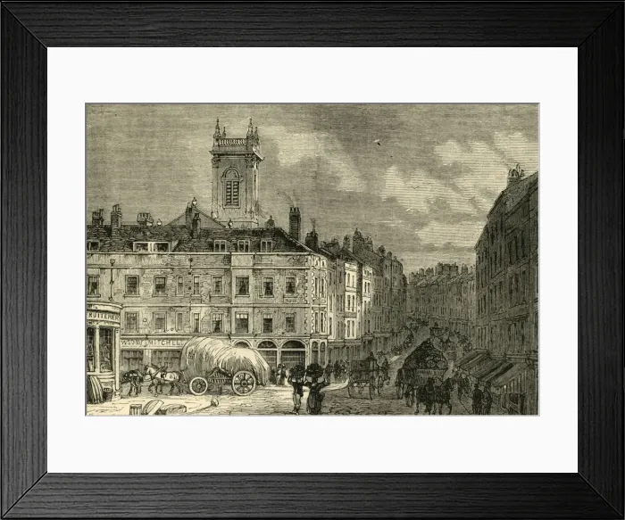 Framed Print : St. Andrews Church, from Snow Hill, in 1850, (c1872). Creator: Unknown Framed Print : St. Andrews Church, from Snow Hill, in 1850, (c1872). Creator: Unknown