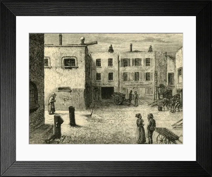 Framed Print : Bleeding Heart Yard, c1872. Creator: Unknown
