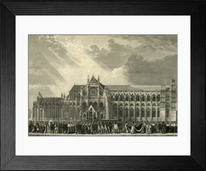 Framed Print : The Coronation Procession of Anne Boleyn to Westminster Abbey, 1533, (1881). Creator: Unknown Framed Print : The Coronation Procession of Anne Boleyn to Westminster Abbey, 1533, (1881). Creator: Unknown