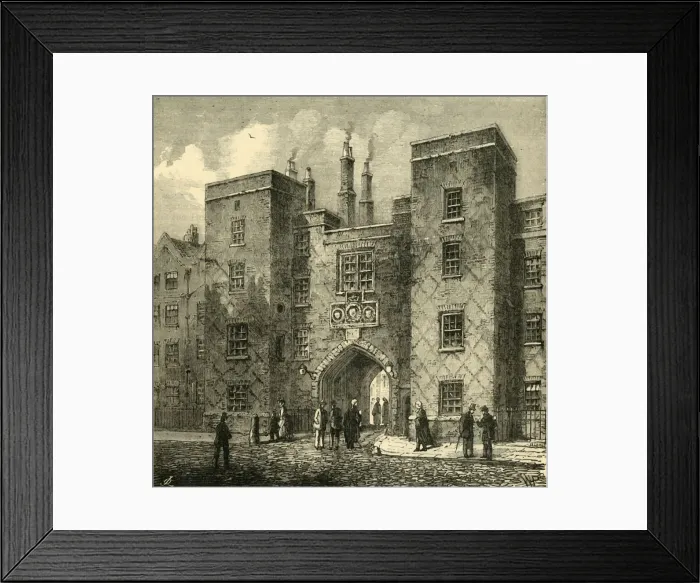 Framed Print : Lincolns Inn Gate, Chancery Lane, (1881). Creator: Unknown Framed Print : Lincolns Inn Gate, Chancery Lane, (1881). Creator: Unknown