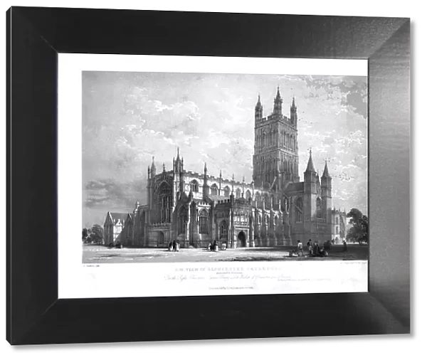 S. W. View of Gloucester Cathedral, c1842. Creator: George Hawkins